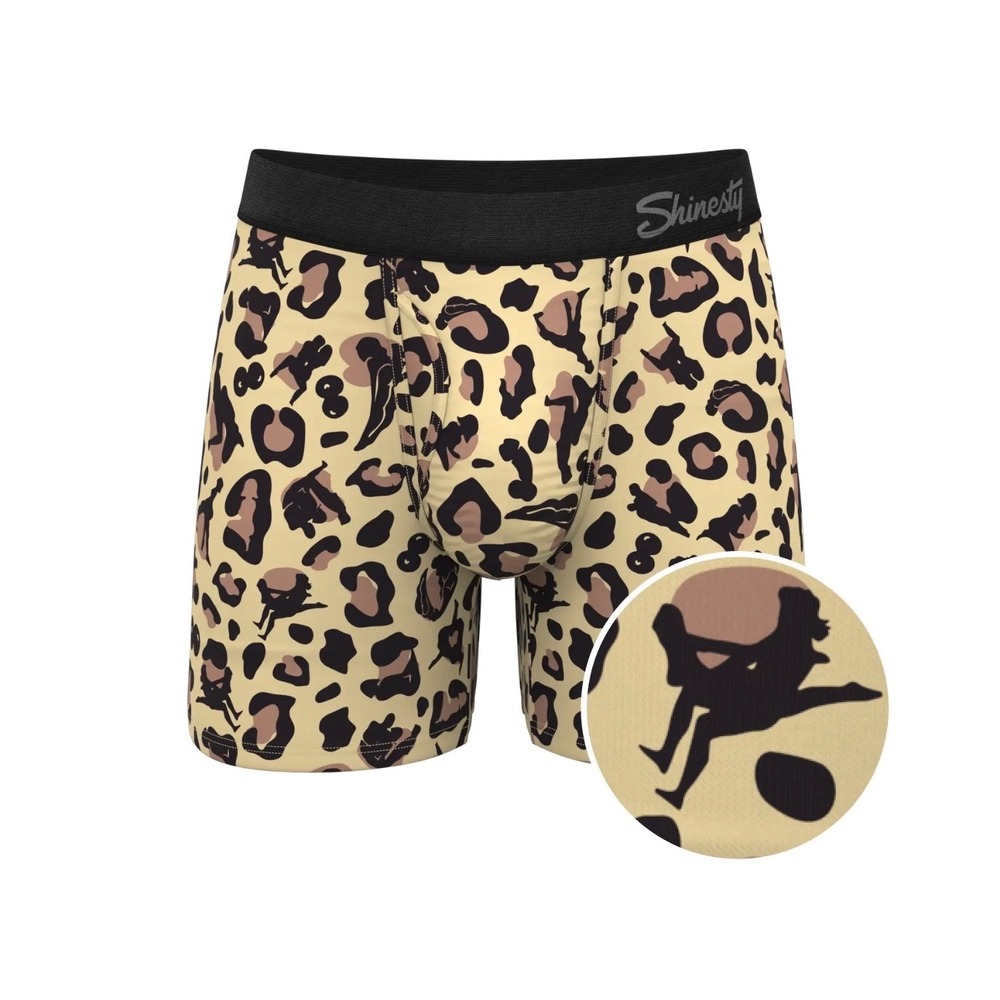 Shinesty Ball Hammock Boxer Briefs The Primal Passion Leopard Pinup Mens Medium
